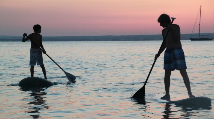 Stand Up Paddling Sunset